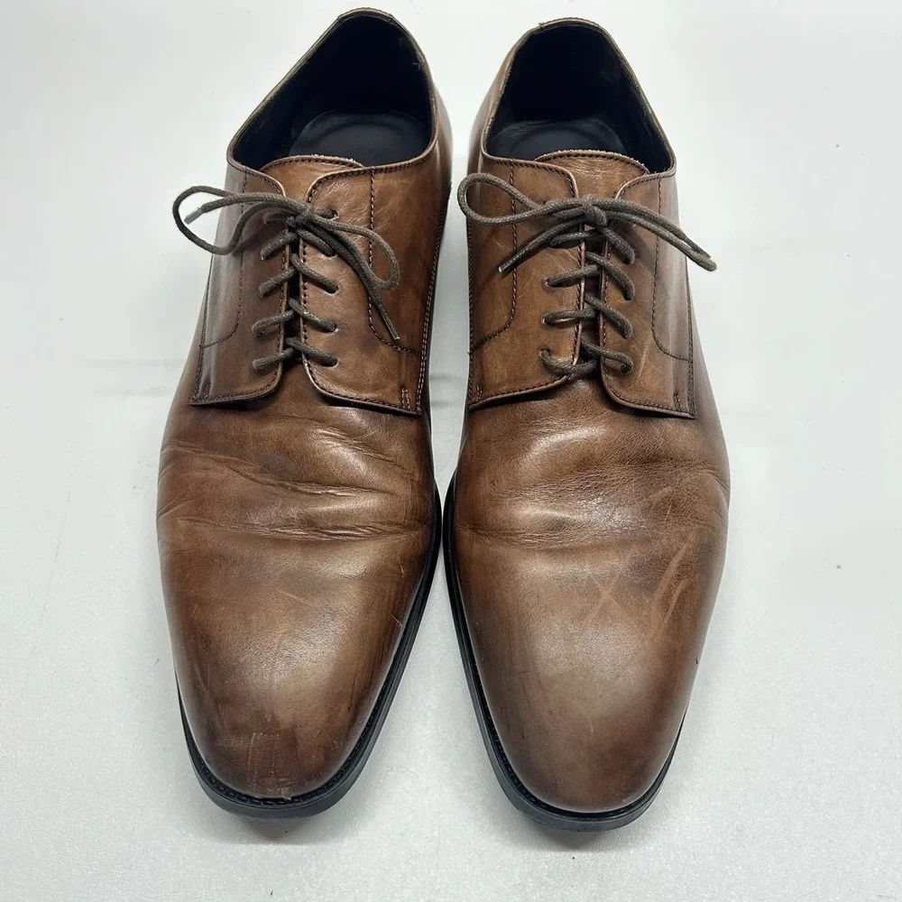 To Boot New York Adam Derrick Amedeo Men's Size 11.5 Brown Derby Oxford Italy